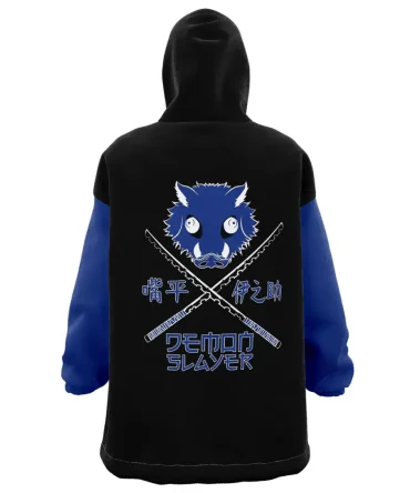 Hashibara Inosuke Demon Slayer Hooded Blanket Hoodie