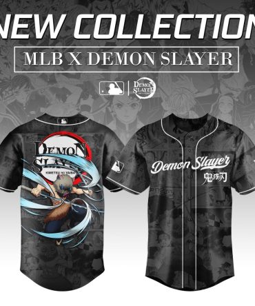 New Mlb X Demon Slayer Baseball Jersey – Anime Fans Must-Have! Limited Edition