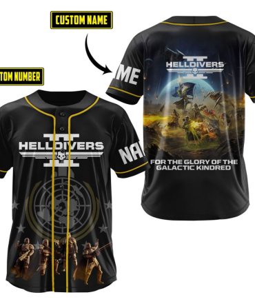 Custom Helldivers Jersey – Personalized Name & Number – Galactic Warriors Gear