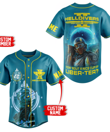 Custom Helldivers Jersey - Personalized Name & Number - Unique Gamer Gift!