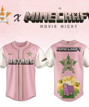 Limited Edition Astros X Minecraft Pink Jersey – Perfect For Game Nights!