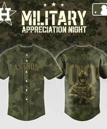 Custom Astros Military Appreciation Jersey - Personalized Camo Design For Armed Forces Day