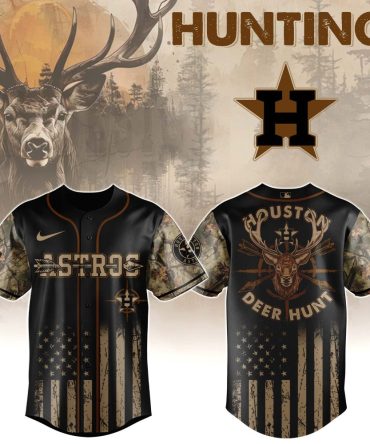 Houston Deer Hunt Camo Baseball Jersey - Limited Edition Hunting Apparel