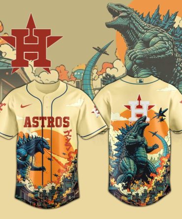 Astros Baseball Jersey With Monster Graphic - Unique Sports Fan Apparel
