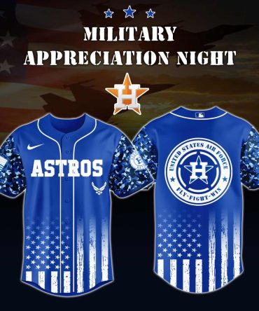 Honor Military Night: Astros Blue Camo Jersey – Limited Edition Air Force Tribute