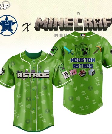 Minecraft X Houston Astros Baseball Jersey - Limited Edition Gamer Apparel