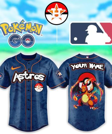 Custom Astros Pokémon Go Baseball Jersey – Add Your Name & Favorite Pokémon Design