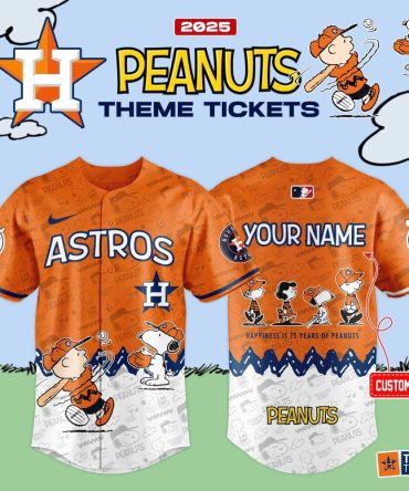 Custom Astros Peanuts Jersey 2025 - Personalized Mlb Fan Gear With Charlie Brown & Snoopy