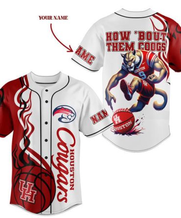 Personalized Houston Cougars Custom Baseball Jersey - Stylish Fan Gear!
