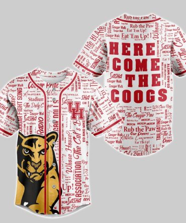 University Of Houston Cougars Baseball Jersey - Bold Graphic Design, Show Your Spirit!