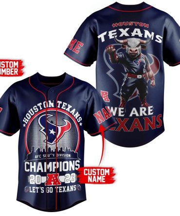 Custom Houston Texans 2023 Champions Jersey - Personalized Name & Number
