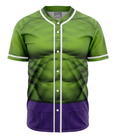 Transform With Hulk-Inspired Muscle Jersey – Bold Green & Purple Design For Fans