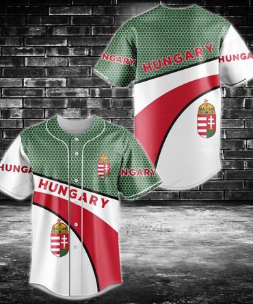 Hungary Pride Baseball Jersey – Stylish Men'S Sportswear With National Flag Design