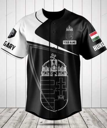 Customizable Hungary Flag Baseball Jersey - Personalized Sport Shirt With National Emblem