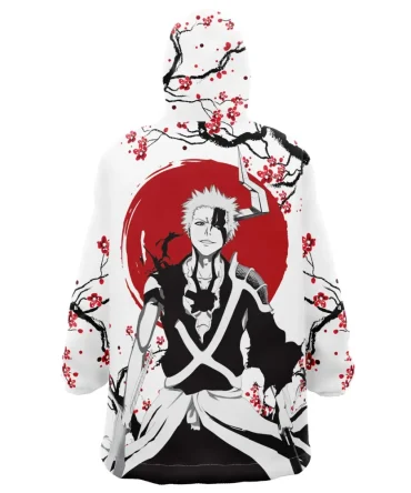 Ichigo Kurosaki Cherry Blossom Bleach Hooded Blanket Hoodie