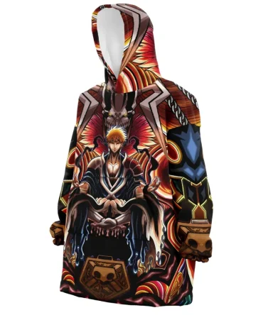Ichigo True Shikai Bleach Hooded Blanket Hoodie