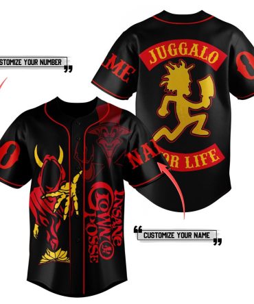 Customizable Juggalo Baseball Jersey - Insane Clown Posse Design, Personalize Name & Number!