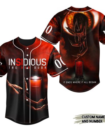 Custom Insidious Red Door Baseball Jersey – Personalized Name & Number, Horror Fan Apparel
