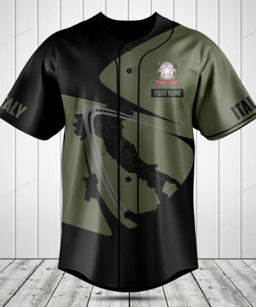 Custom Italy Map Baseball Jersey - Personalized Sports Shirt For Fans