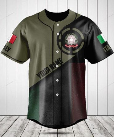 Custom Italian Flag Baseball Jersey – Personalize Your Style With Your Name