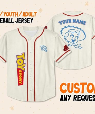 Custom Toy Story Baseball Jersey - Kids/Youth/Adult Sizes - Personalize Your Name!