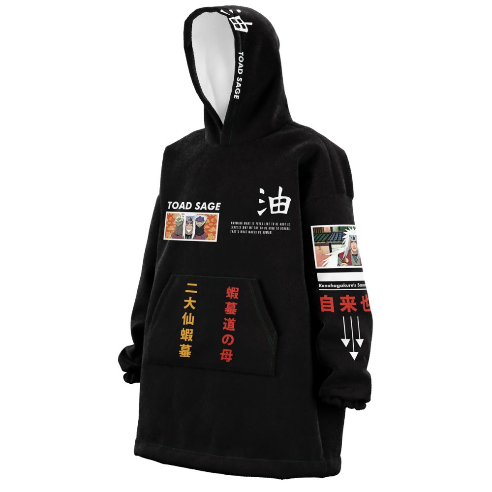 Jiraiya Toad Sage Shippuden Hooded Blanket Hoodie - Image 4
