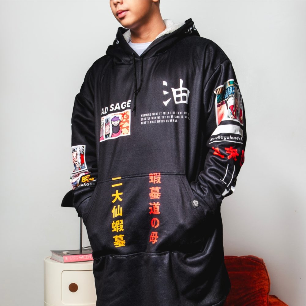 Jiraiya Toad Sage Shippuden Hooded Blanket Hoodie - Image 2