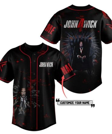 Customizable John Wick 4 Baseball Jersey – Unique Design, Perfect Gift For Fans