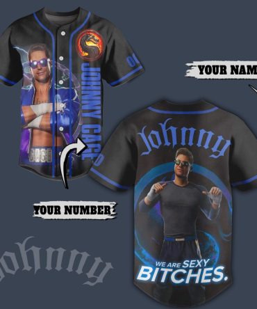 Customizable Johnny Cage Baseball Jersey – Personalized Name & Number – Unique Gift Idea