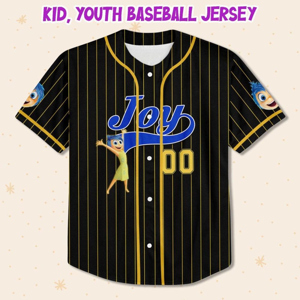 Custom Joy Baseball Jersey For Kids/Adults – Add Your Name! Perfect Gift! - Image 3