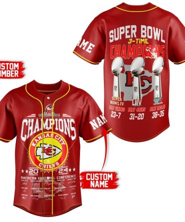 Custom Super Bowl Champions Jersey - Personalized Name & Number - Celebrate Kansas City Victory!