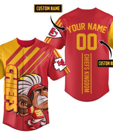 Custom Chiefs Kingdom Jersey - Personalize Your Name & Number - Perfect Gift For Fans!
