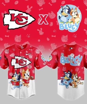 Red Kc X Bluey Kids' Jersey – Limited Edition Football Fun!