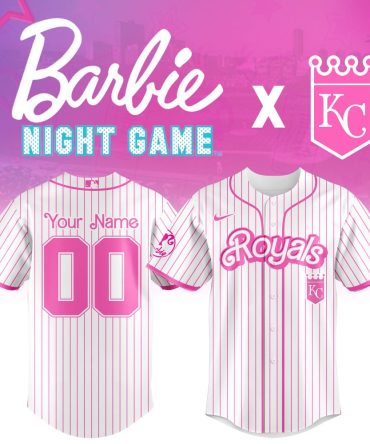 Customize Your Barbie Night Game Royals Jersey – Pink Stripes, Add Your Name & Number!