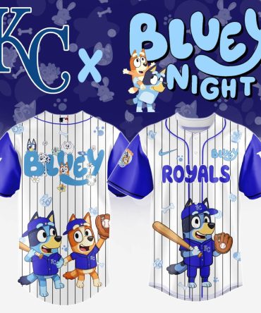 Limited Edition Bluey X Kc Royals Baseball Jersey – Perfect For Fans & Collectors!