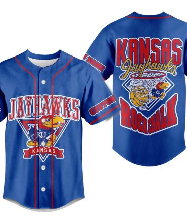 Custom Kansas Jayhawks Baseball Jersey - Rock Chalk Spirit Wear - Personalized Fan Gear