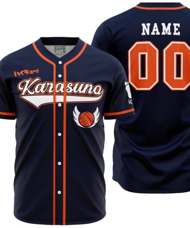 Custom Karasuno Baseball Jersey – Anime-Inspired, Personalized Name & Number, Premium Quality Shirt
