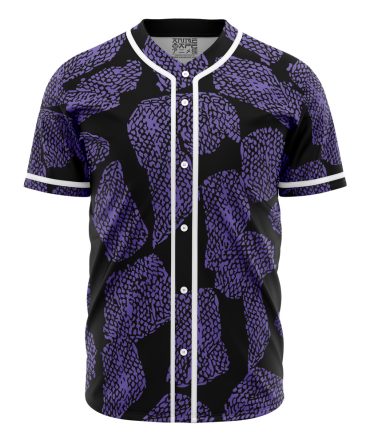Men'S Purple Pattern Baseball Jersey Shirt - Stylish & Lightweight Casual Wear
