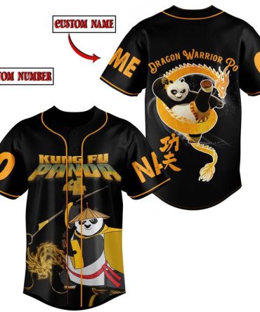 Custom Kung Fu Panda 4 Jersey - Personalized Name & Number - Unique Gift!