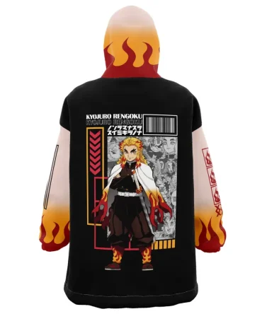 Kyojuro Rengoku Demon Slayer Hooded Blanket Hoodie