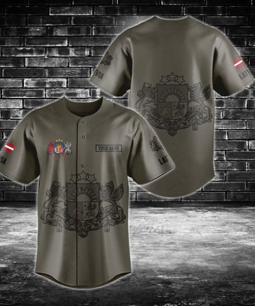 Custom Latvia Baseball Jersey - Personalized Name & Flag Design, Stylish & Comfortable