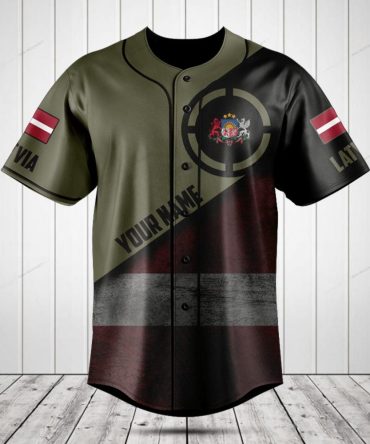 Custom Latvia Flag Baseball Jersey - Personalized Sportswear Gift For Fans
