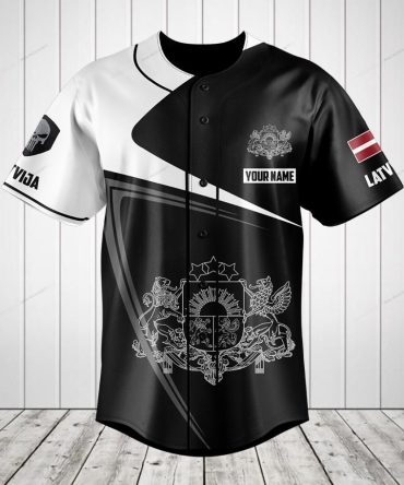 Custom Latvian Baseball Jersey – Personalized Name & Flag Design For Sports Fans