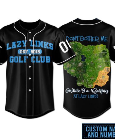 Custom Lazy Links Golf Club Jersey - Personalized Name & Number - Perfect Gift For Gamers & Golfers