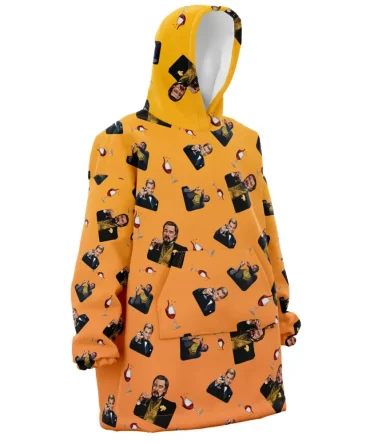 Leonardo Dicaprio Meme Pattern Hooded Blanket Hoodie