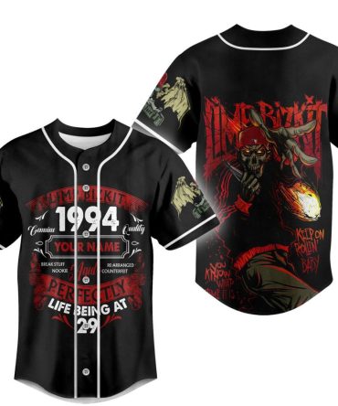 Vintage 1994 Skull Graphic Baseball Jersey - Customizable Unisex Shirt, Perfect For Rock Fans