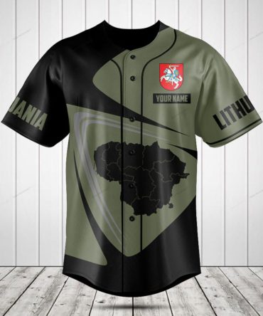 Custom Lithuania Baseball Jersey – Personalize Your Name & Number – Lightweight, Breathable Fabric