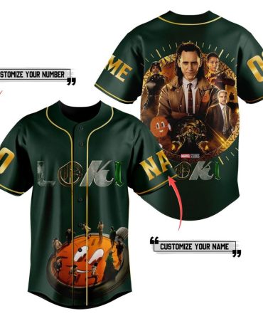 Customizable Loki Baseball Jersey – Unique Marvel Design – Add Name & Number!