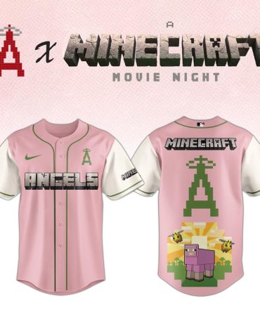 Limited Edition Angels X Minecraft Jersey - Perfect For Fans & Gamers - Unique Pink Design!