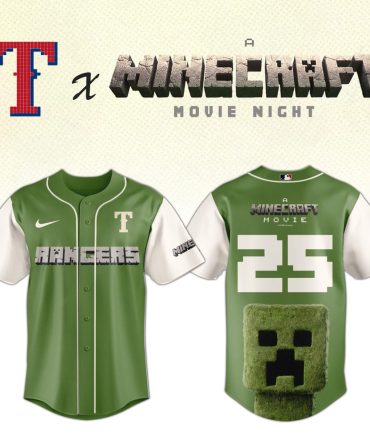 Limited Edition Texas Rangers X Minecraft Jersey – Perfect For Fans & Gamers!